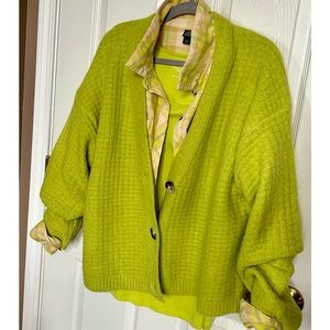 Cardigan and shirt combo